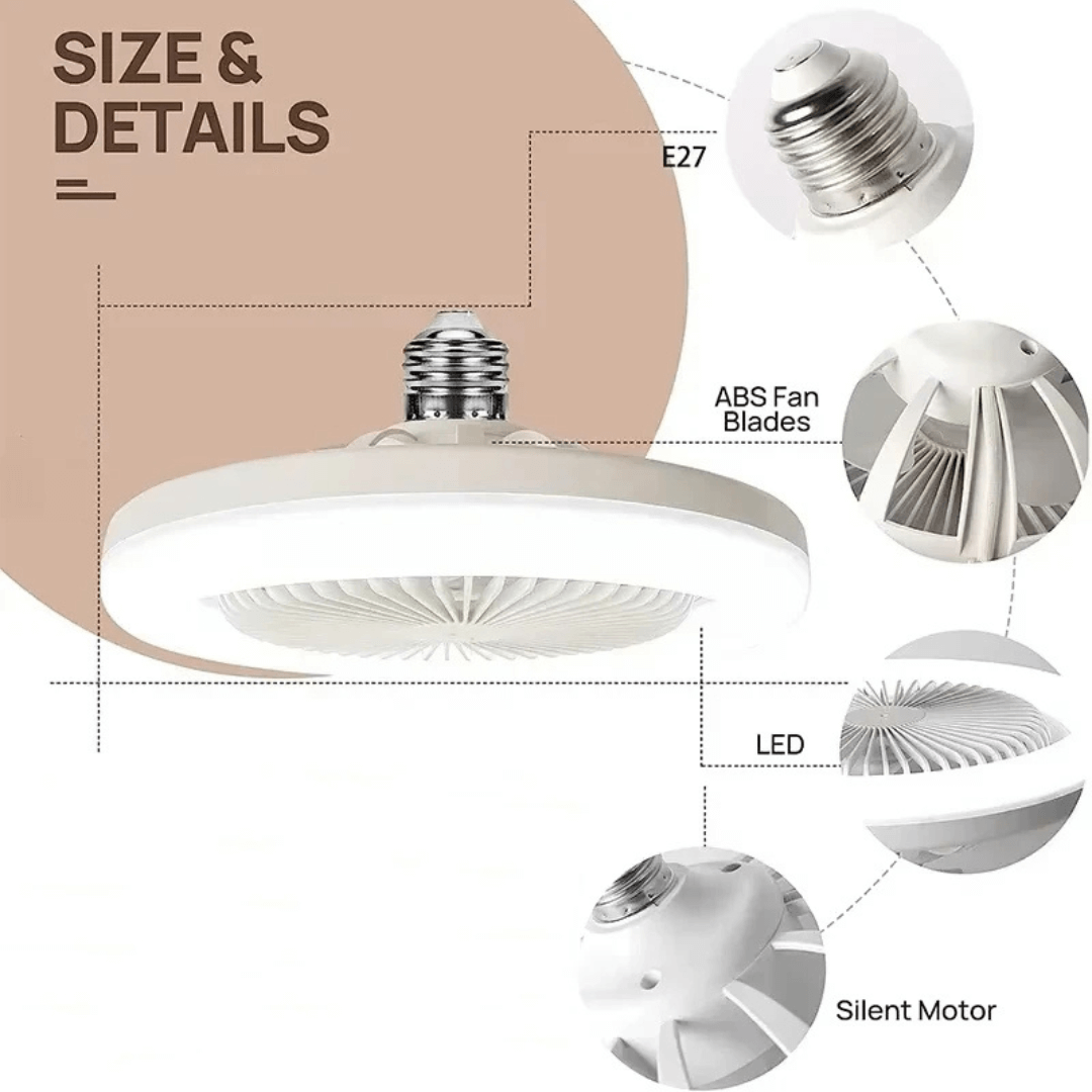 FOCO LED 3 EN 1 - FOCO,VENTILADOR, AROMATIZADOR.