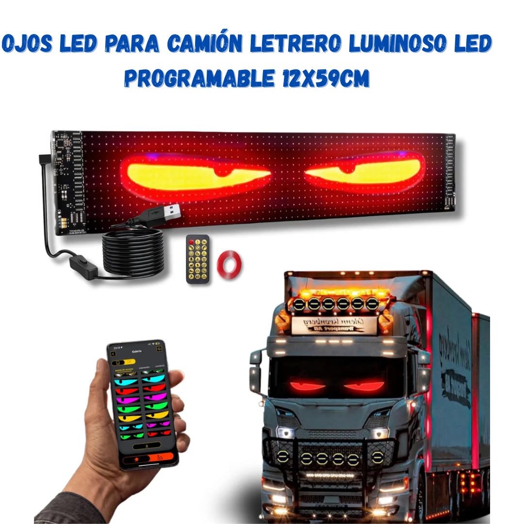 Ojos Led Para Carros Letrero Luminoso Led Programable