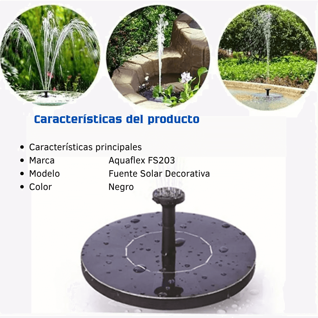 FUENTE DE AGUA SOLAR FLOTANTE para jardines,y estanques